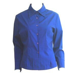 Organza Paris Royal Blue Fitted Blouse - France
